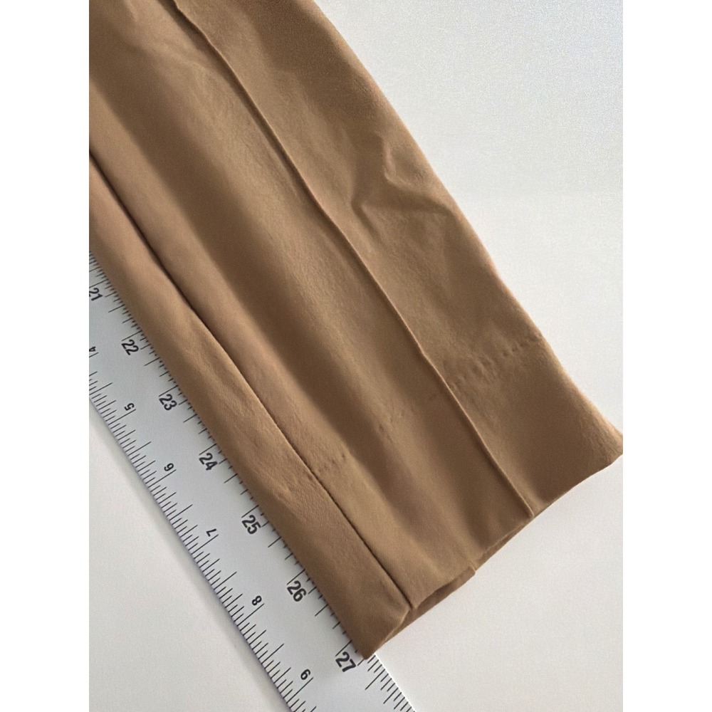 Polo Ralph Lauren Women Tan Side Zip Skinny Pants High Rise Tapered Size 12 - Picture 6 of 10